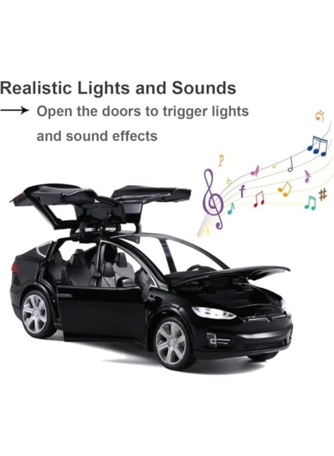 SASBSC Toy Cars Model X 1:32 Pull Back Vehicles Diecast Car Model Car Toys for Boys and Girls 3 to 12 Years Old Black - Image 2